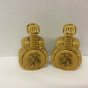 Salt and Pepper Shakers Guitar Shaped Kentucky Horse Blue Grass State
